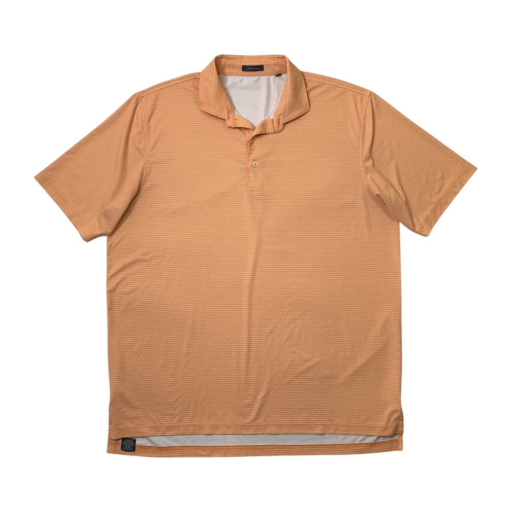 Turtleson Polo Shirt Mens XL Cedar White Chris Performance Allover Printed Golf